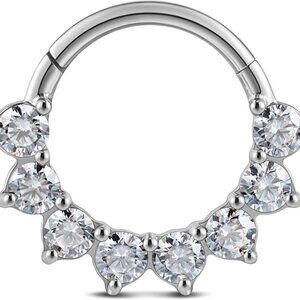 Daith Piercing Jewelry Titanium 16G 8mm 10mm Hoop Septum Nose Cartilage